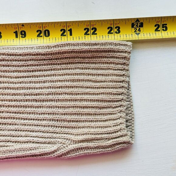 Pact V-Neck Cable Knit Sweater Organic Cotton Wool Size S Beige Sustainable - Picture 12 of 14